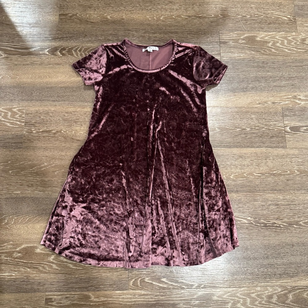 Say What? Velvet Dress in purple